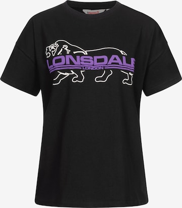 LONSDALE Oversized paita värissä musta: etupuoli