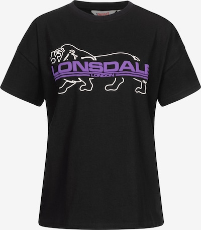 LONSDALE Široka majica u tamno ljubičasta / crna / bijela, Pregled proizvoda