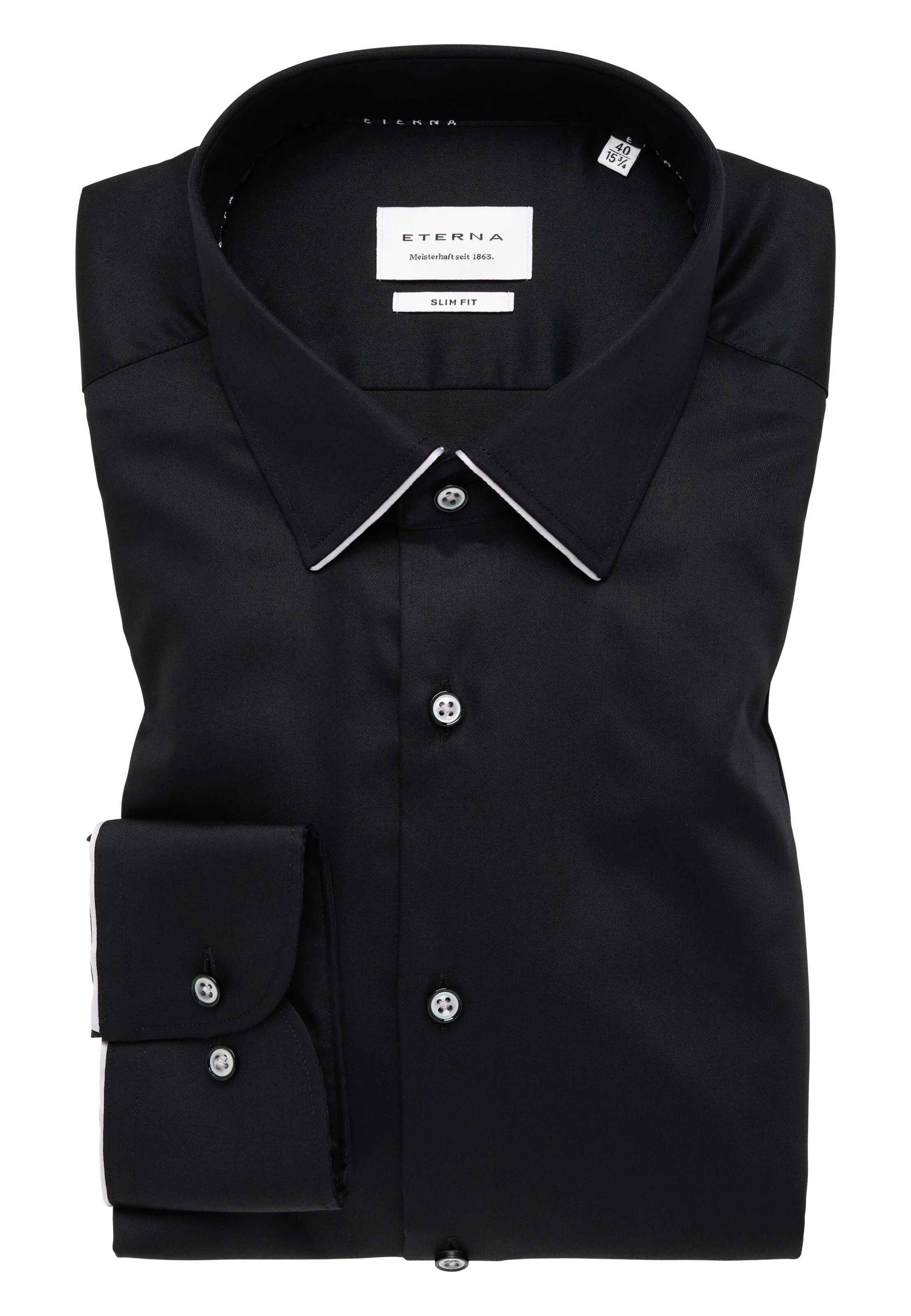 ETERNA Slim fit Business Shirt in Black
