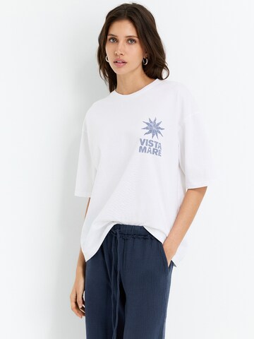 Pull&Bear Shirt in Wit: voorkant