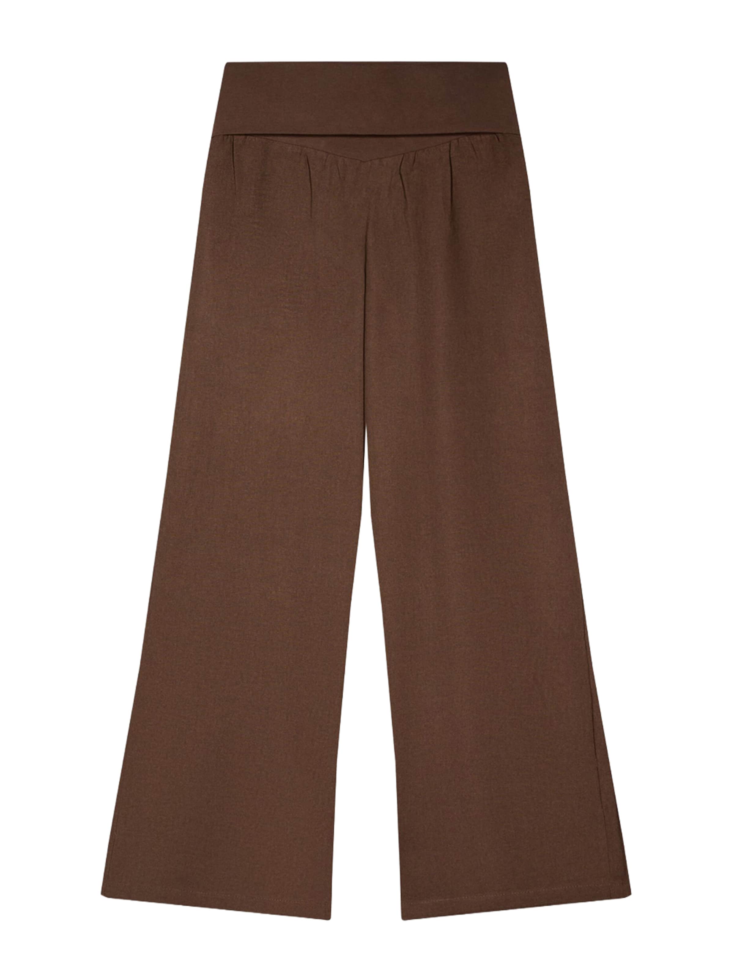 Bershka Pantalon en 34 en marron, Vue avec produit