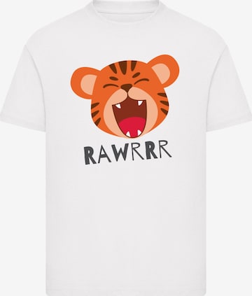 F4NT4STIC Shirt 'Tiger Süßes Tier' in White: front