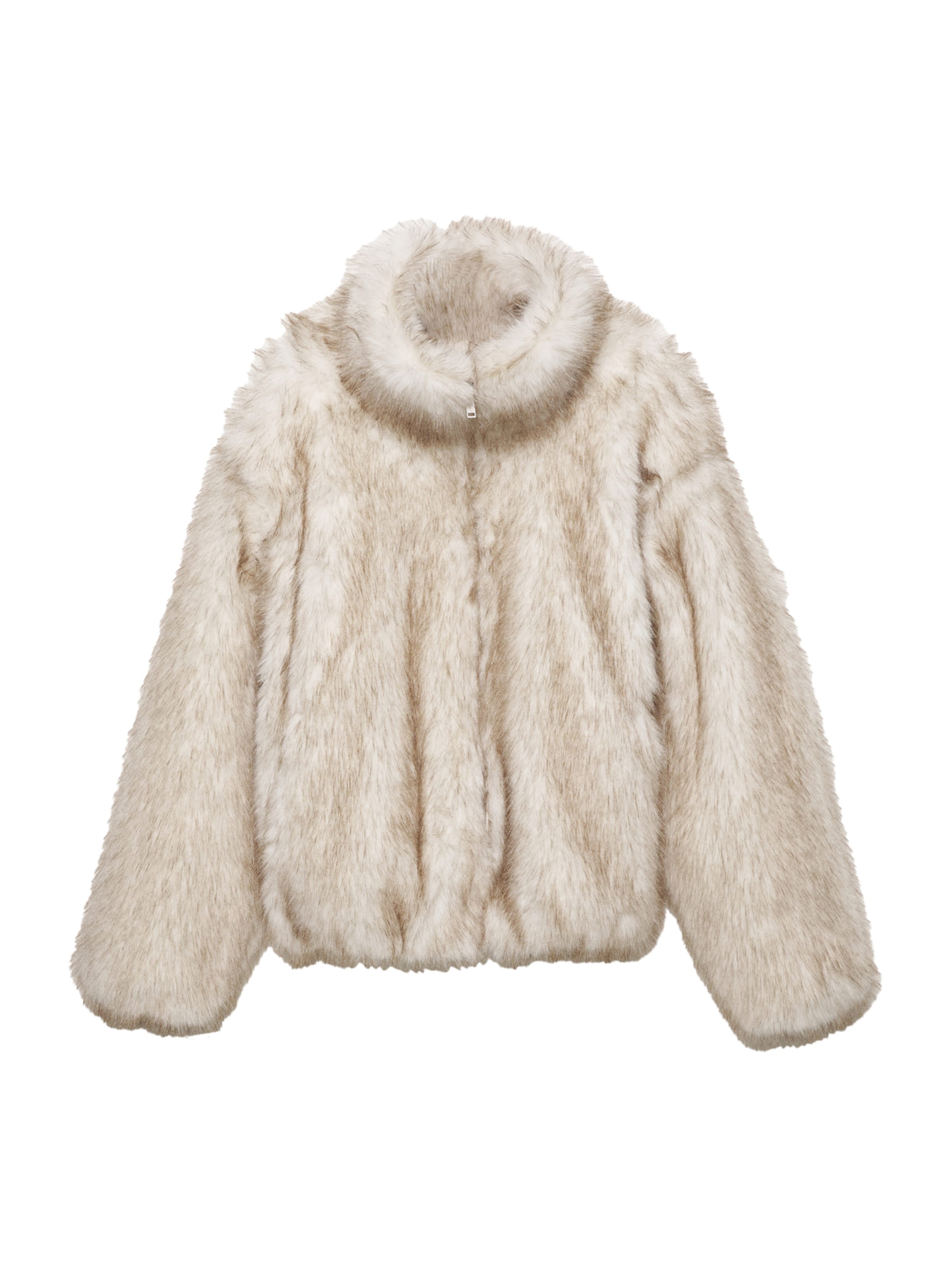 Pull&Bear Zimska jakna | ecru / progasto bež barva, Prikaz izdelka