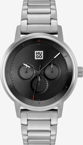 HUGO Analog Watch in Silver: front