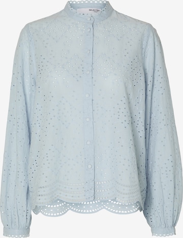 SELECTED Bluse 'Tatiana' in Blau: Vorderseite