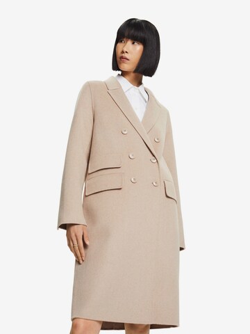 ESPRIT Between-Seasons Coat in Beige: front