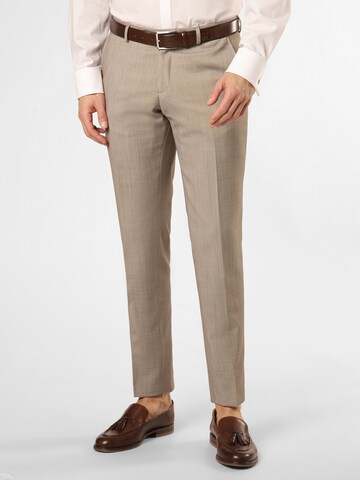 CG CLUB OF GENTS Slim fit Pleated Pants 'Pascal' in Beige: front
