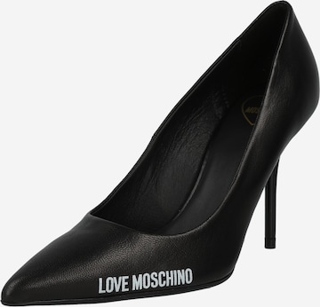 Love Moschino Čevlji s peto | črna barva: sprednja stran