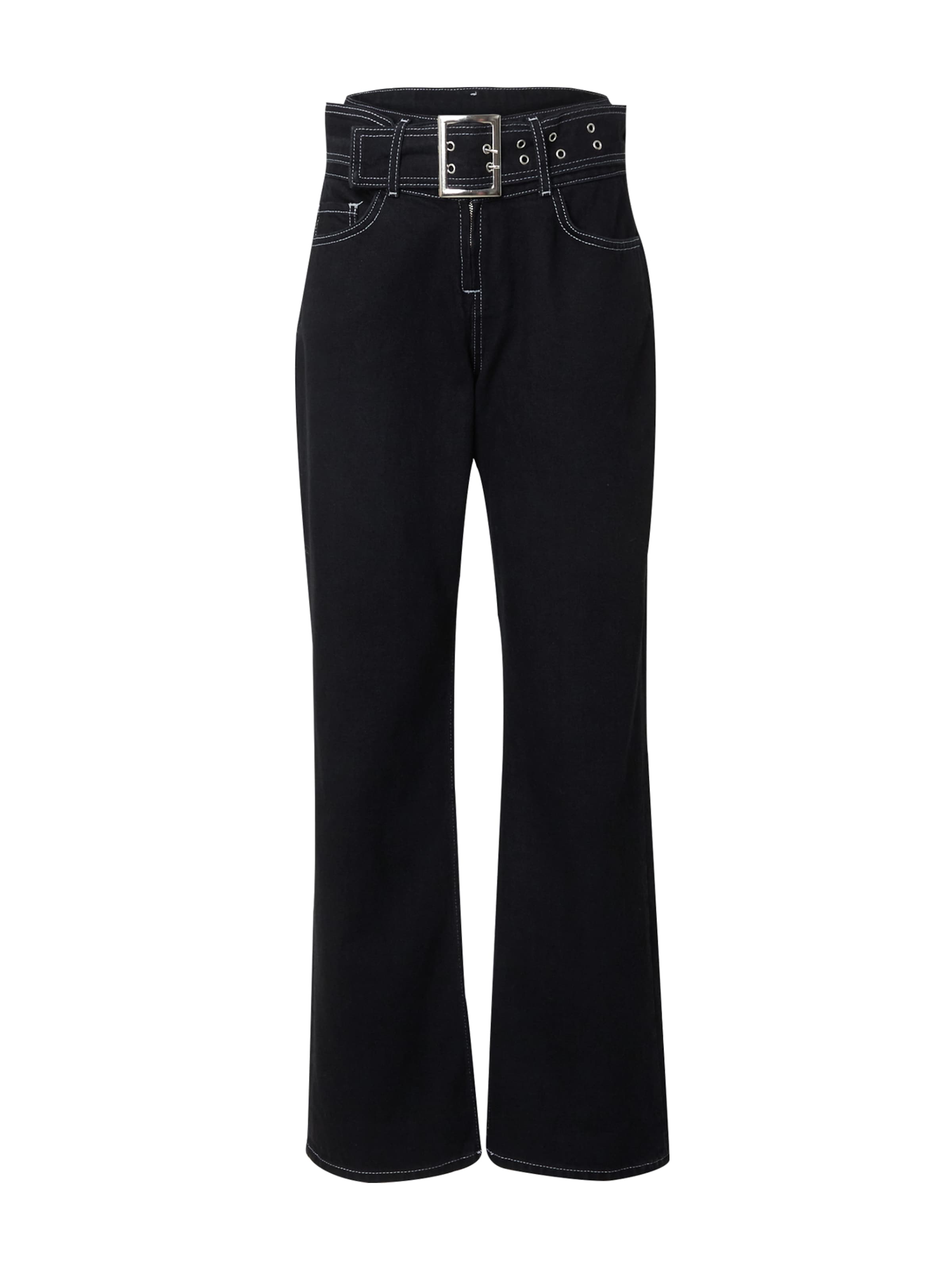 melns Nasty Gal Vaļīgs piegriezums Džinsi: no priekšpuses