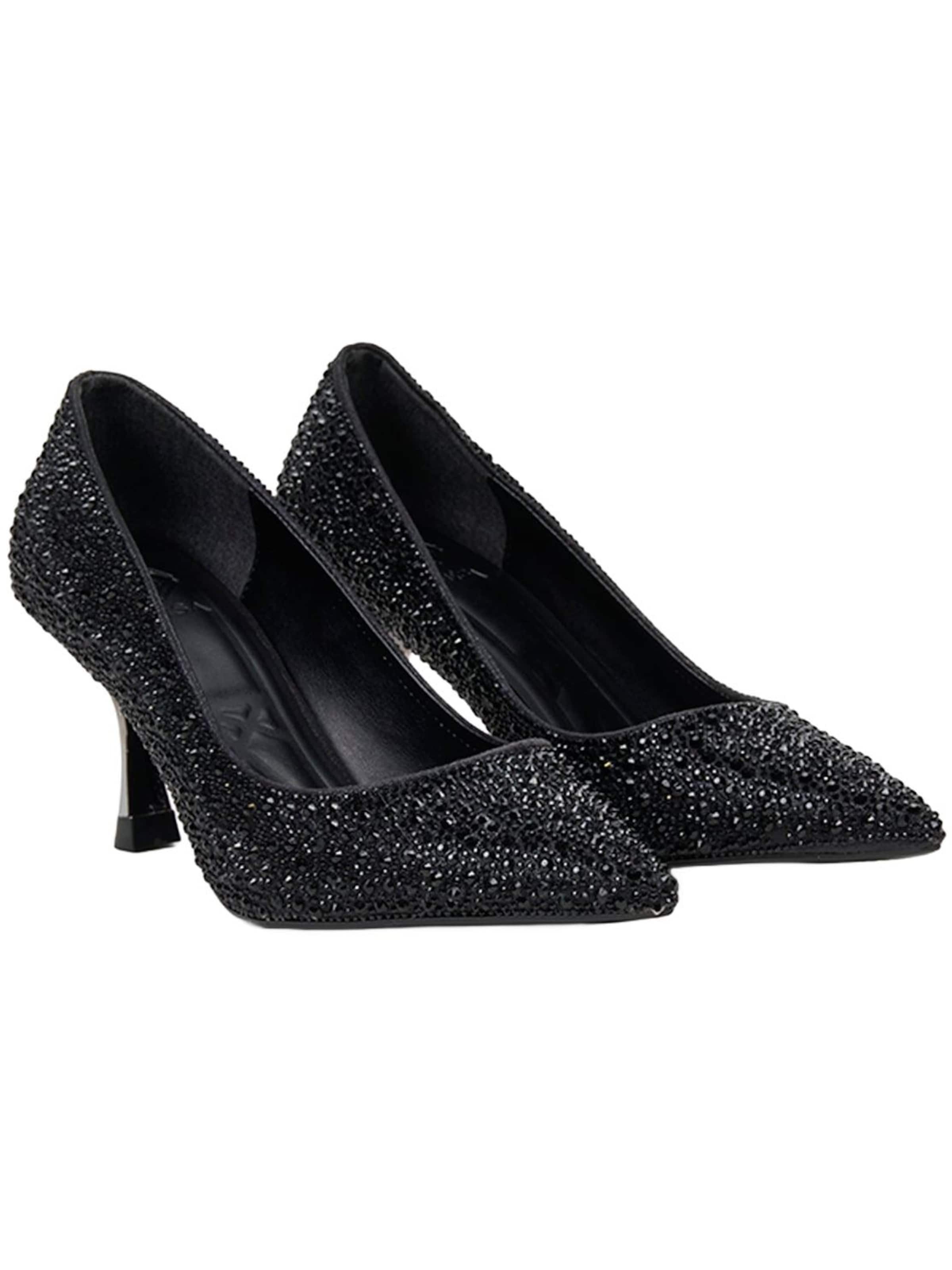 Desa - Zapatos con plataforma 'Pumps' en negro: frente