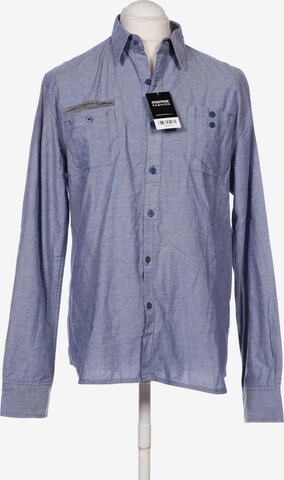 BLEND Button Up Shirt in L in Blue: front