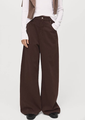 MANGO Wide Leg Jeans 'Blair' in Braun: Vorderseite