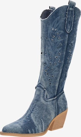 Salinyang Comwboystøvler i blå: forside