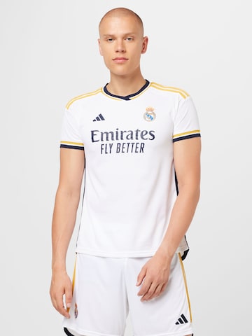 balts ADIDAS PERFORMANCE Sportiska stila krekls 'Real Madrid 23/24': no priekšpuses
