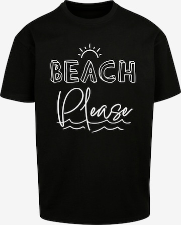 Merchcode Shirt 'Beach Please' in Schwarz: predná strana