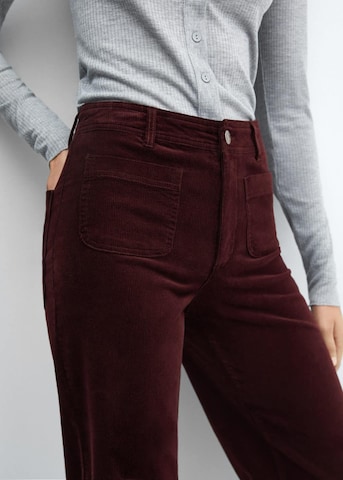 Wide Leg Pantalon 'CATHERIP' MANGO en rouge