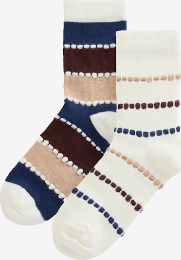 Next Socken in beige / marine / schoko / weiß, Produktansicht