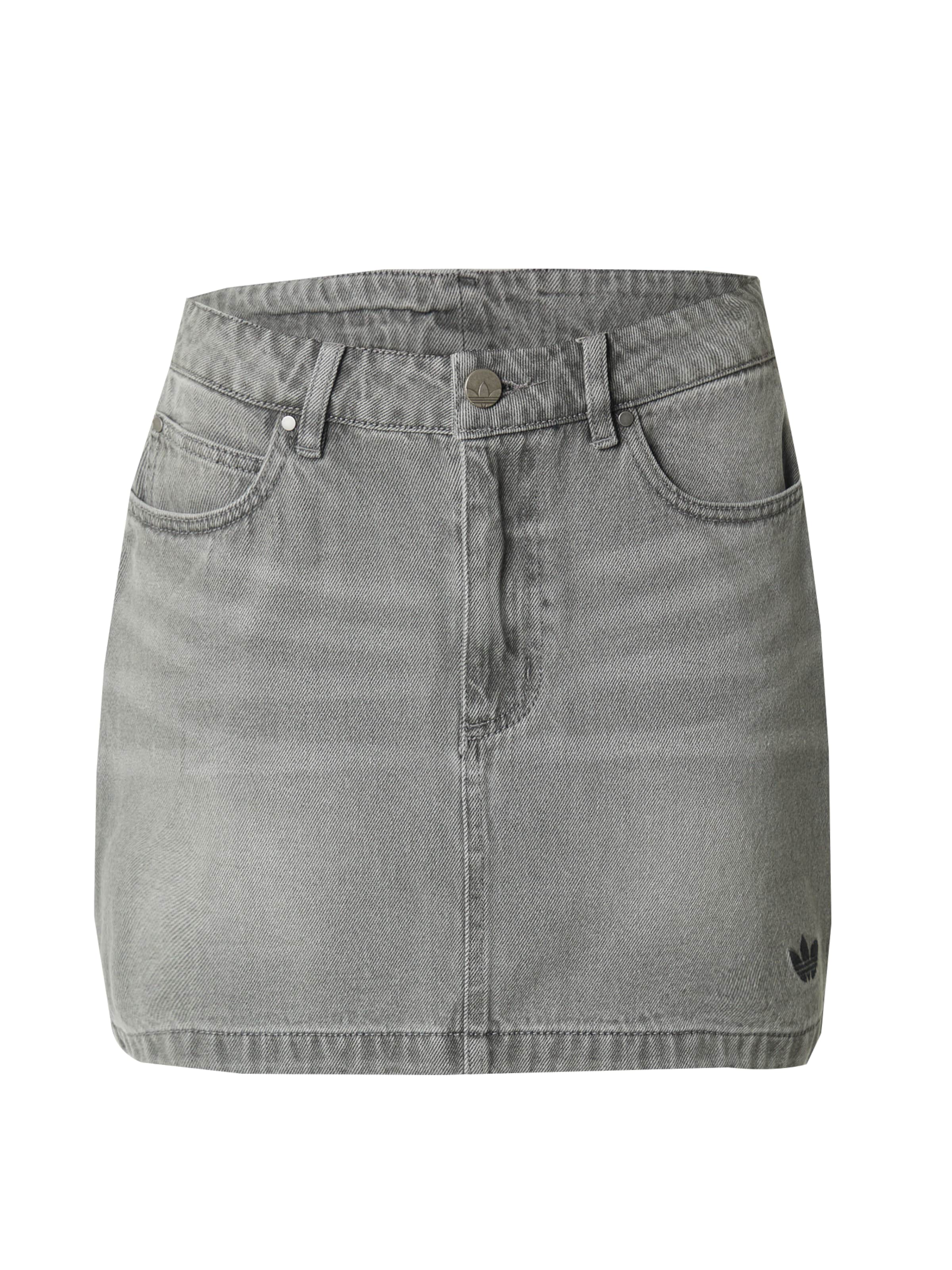 Jupe 'DENIM MINI SKT' ADIDAS ORIGINALS en gris : devant