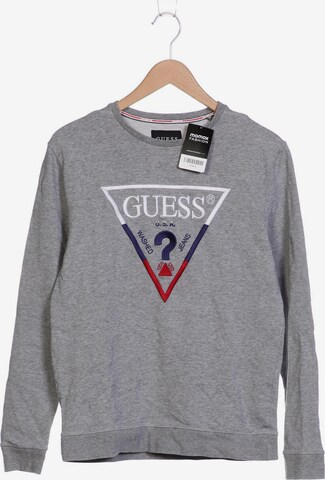 GUESS Sweatshirt & Zip-Up Hoodie in S in Grey: front