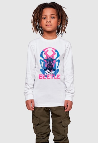 ABSOLUTE CULT Shirt 'Blue Beetle - Posing' in White: front