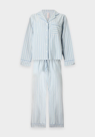 Pijama de la Hunkemöller pe albastru: față