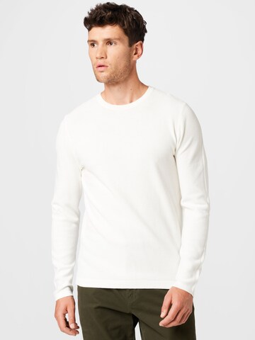 JACK & JONES Sweater 'Gustav' in White: front