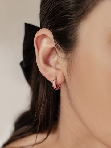 Boucles d'oreilles 'Dome Hoop' Hey Happiness en or