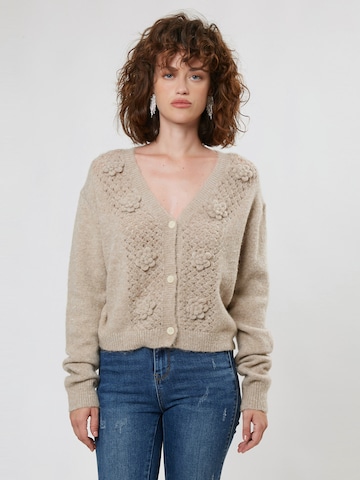 Influencer Cardigan i beige: forside