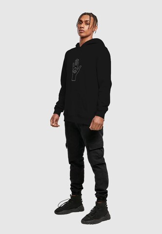 Merchcode Sweatshirt 'Peace - Scribble Hand Black' in Schwarz