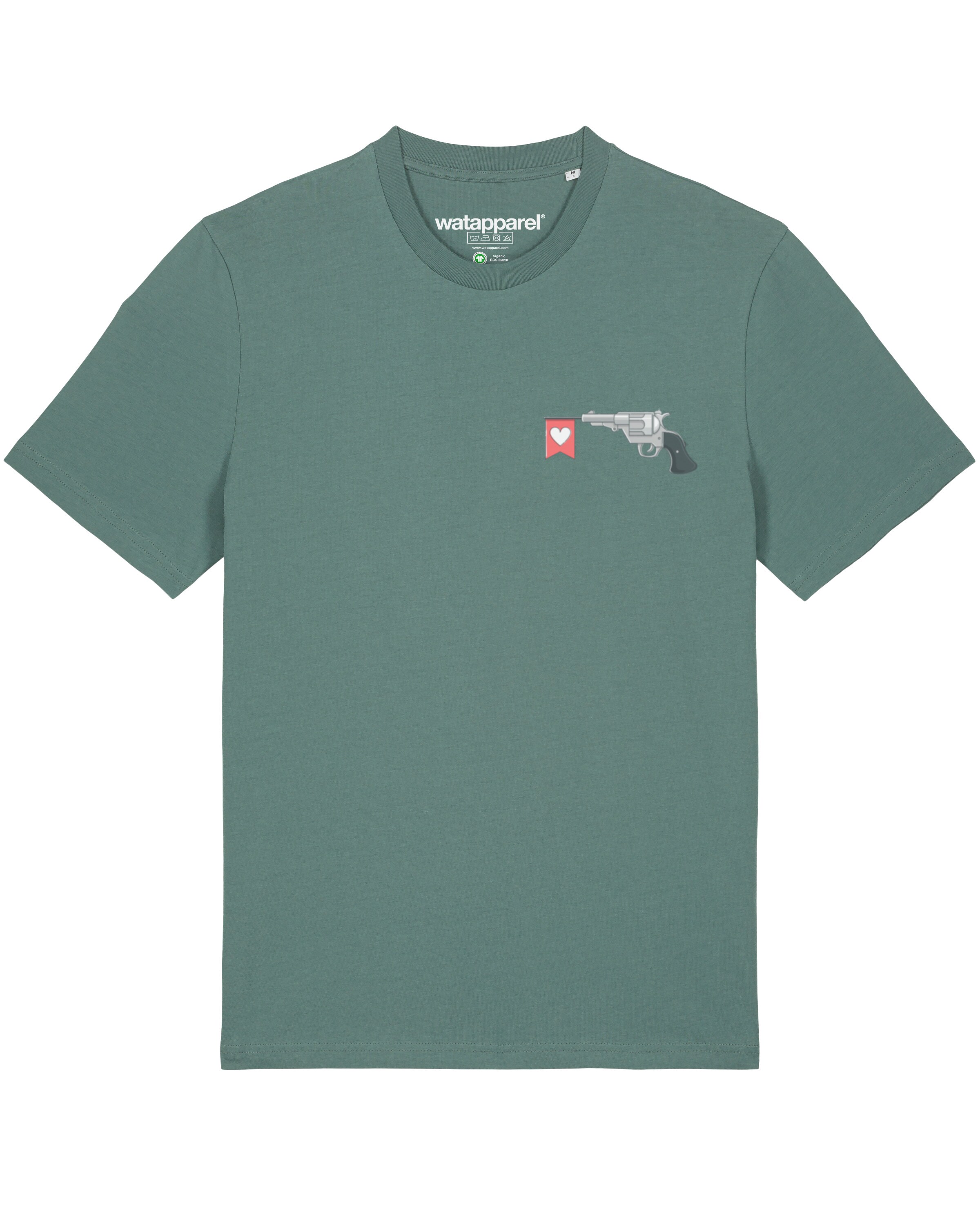 T-Shirt 'Make love not war' Watapparel en vert : devant