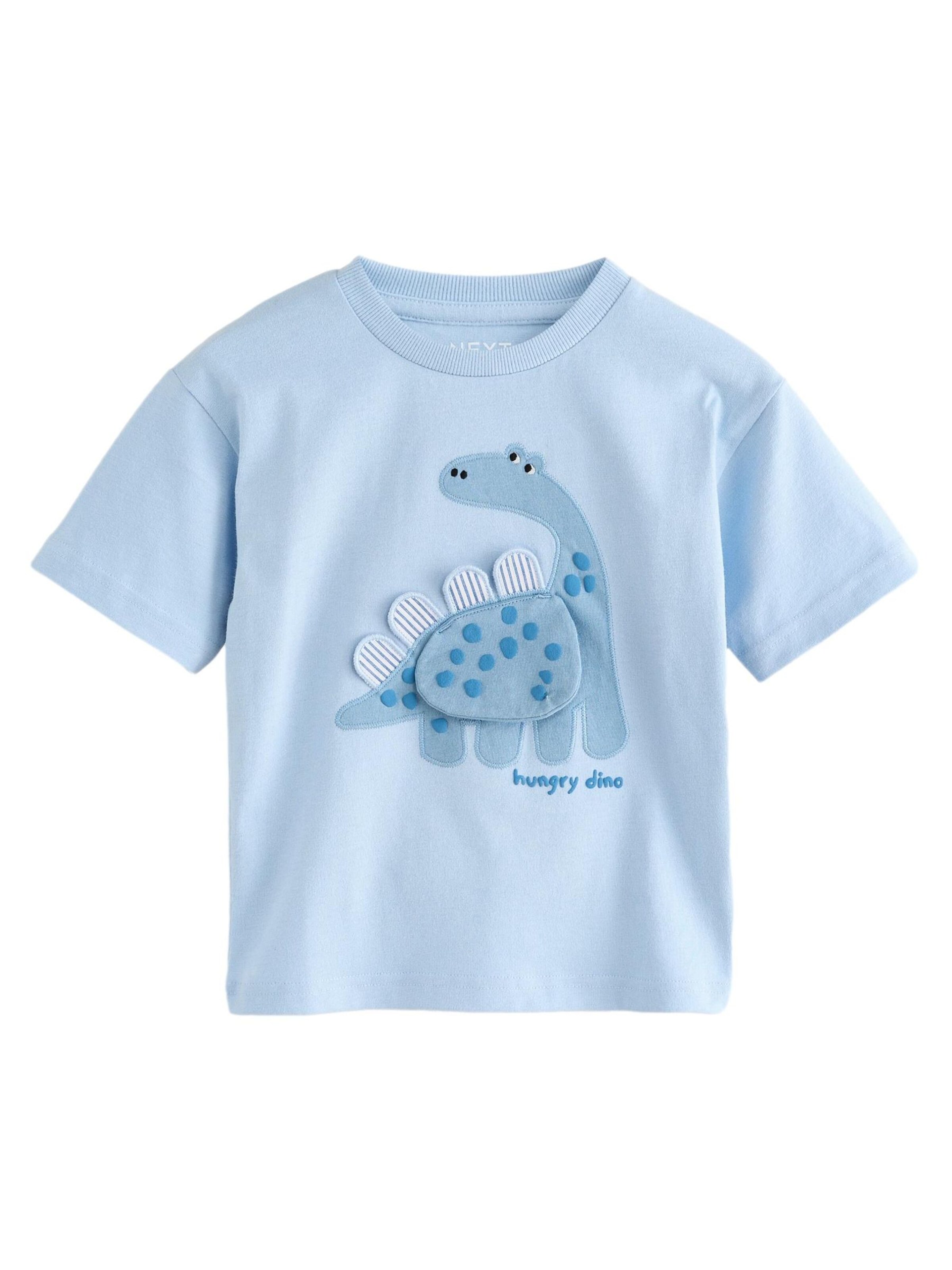 T-Shirt Next en bleu : devant