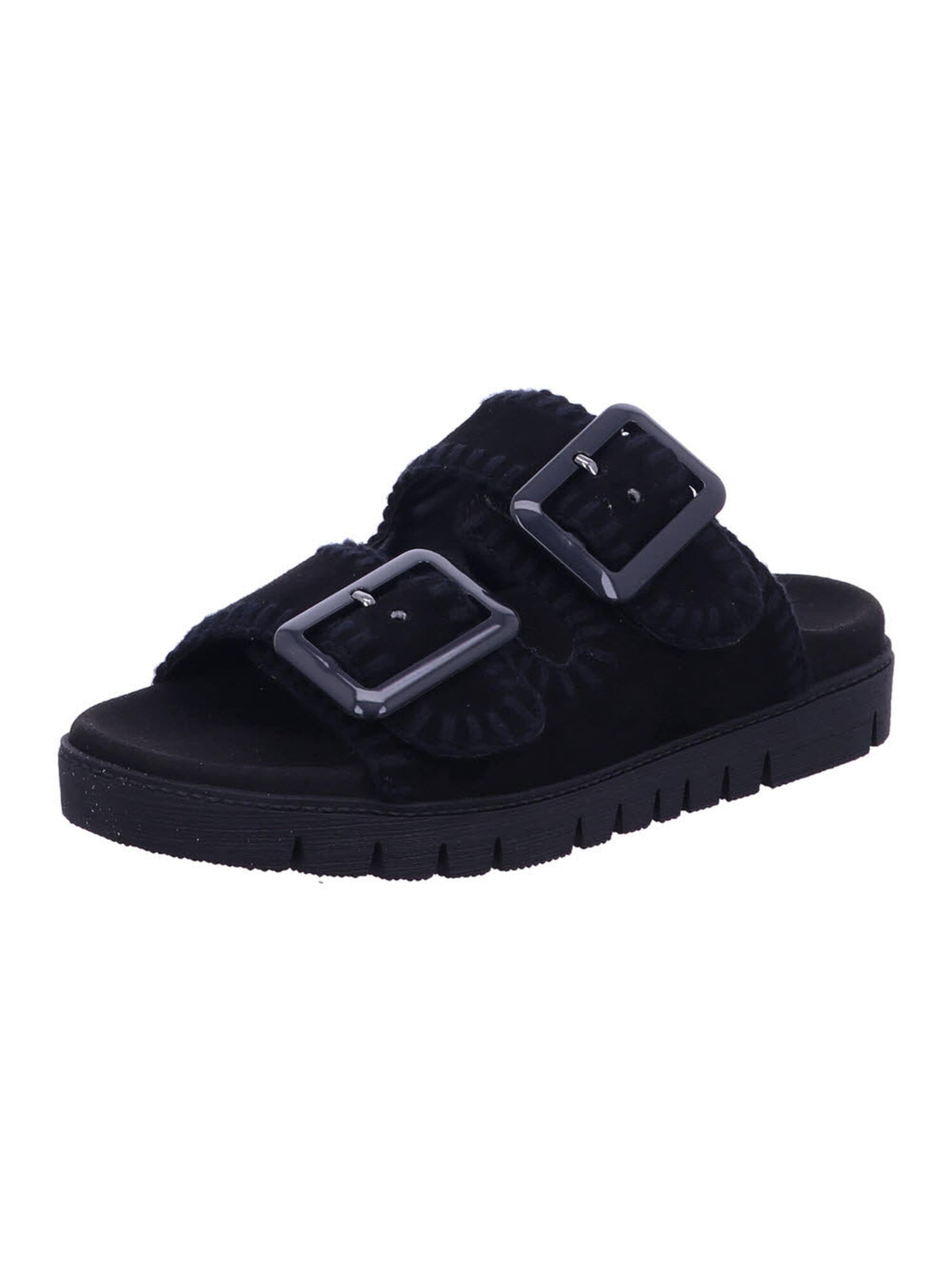 GABOR Mules in Black: front