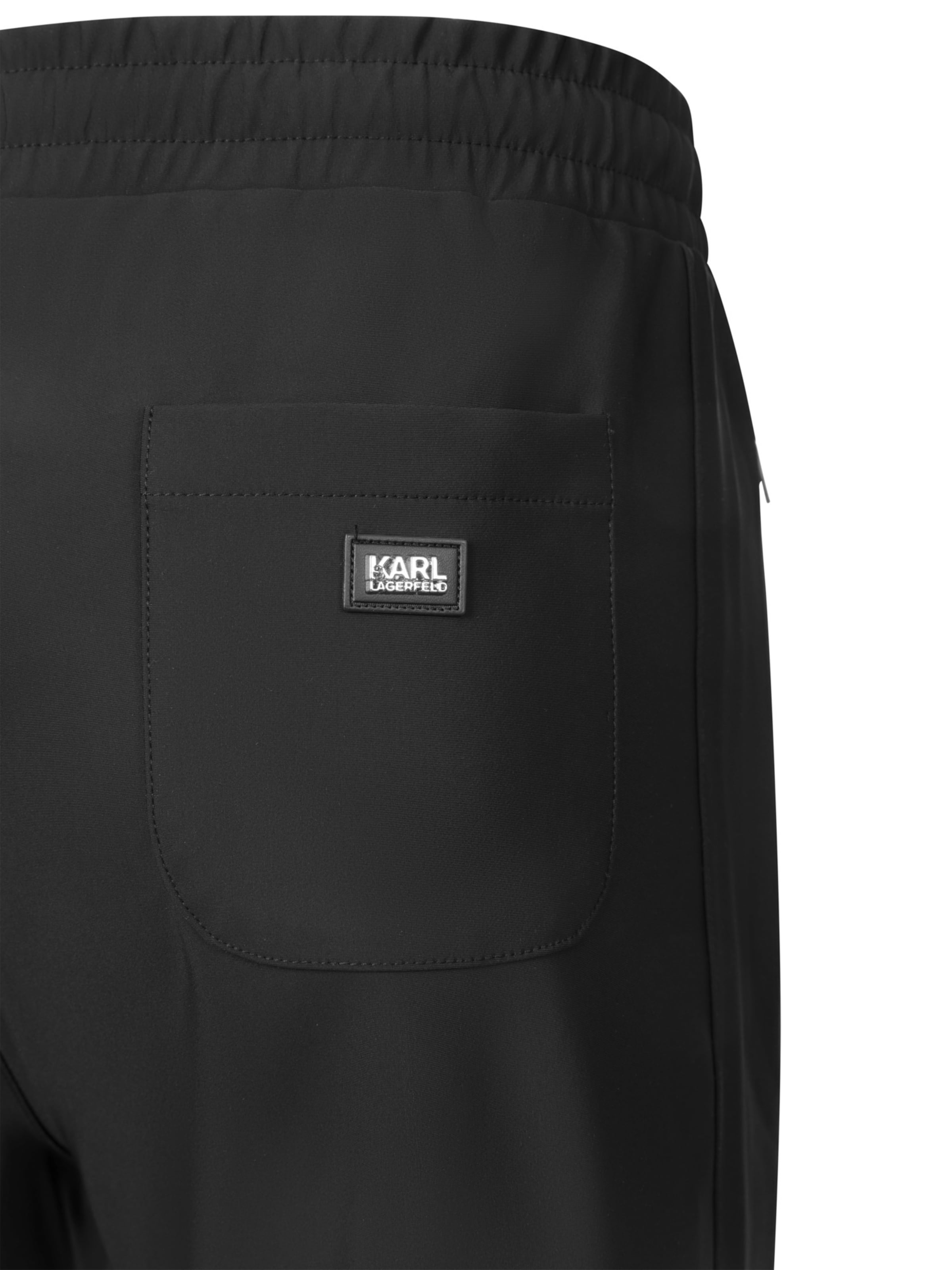 Regular Pantalon Karl Lagerfeld en noir : derrière
