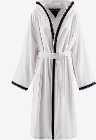 TOMMY HILFIGER Short Bathrobe 'University 2' in White: front