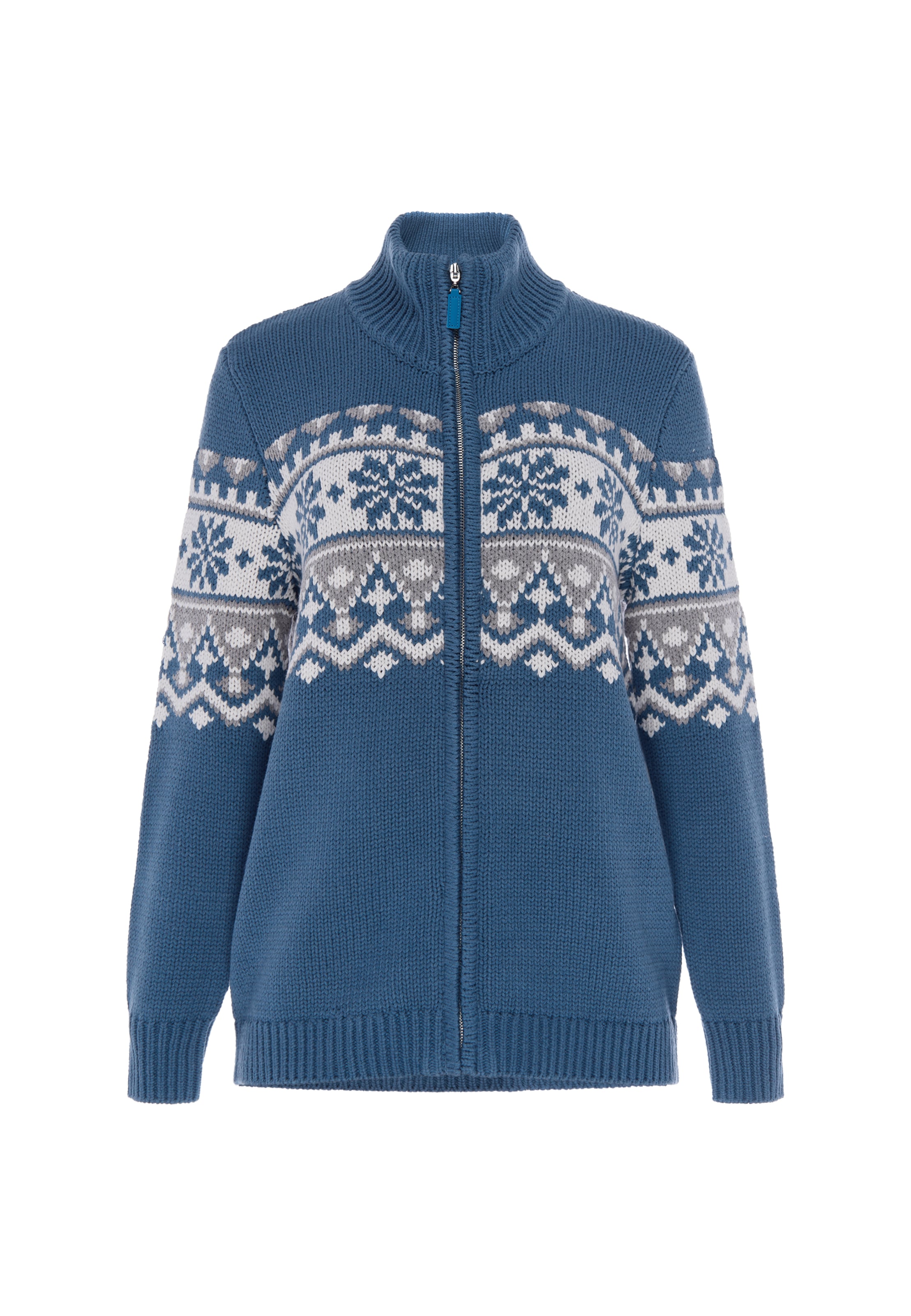Usha Gebreid vest in Blauw: voorkant