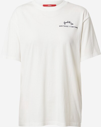 s.Oliver Shirt in de kleur Zwart / Offwhite, Productweergave