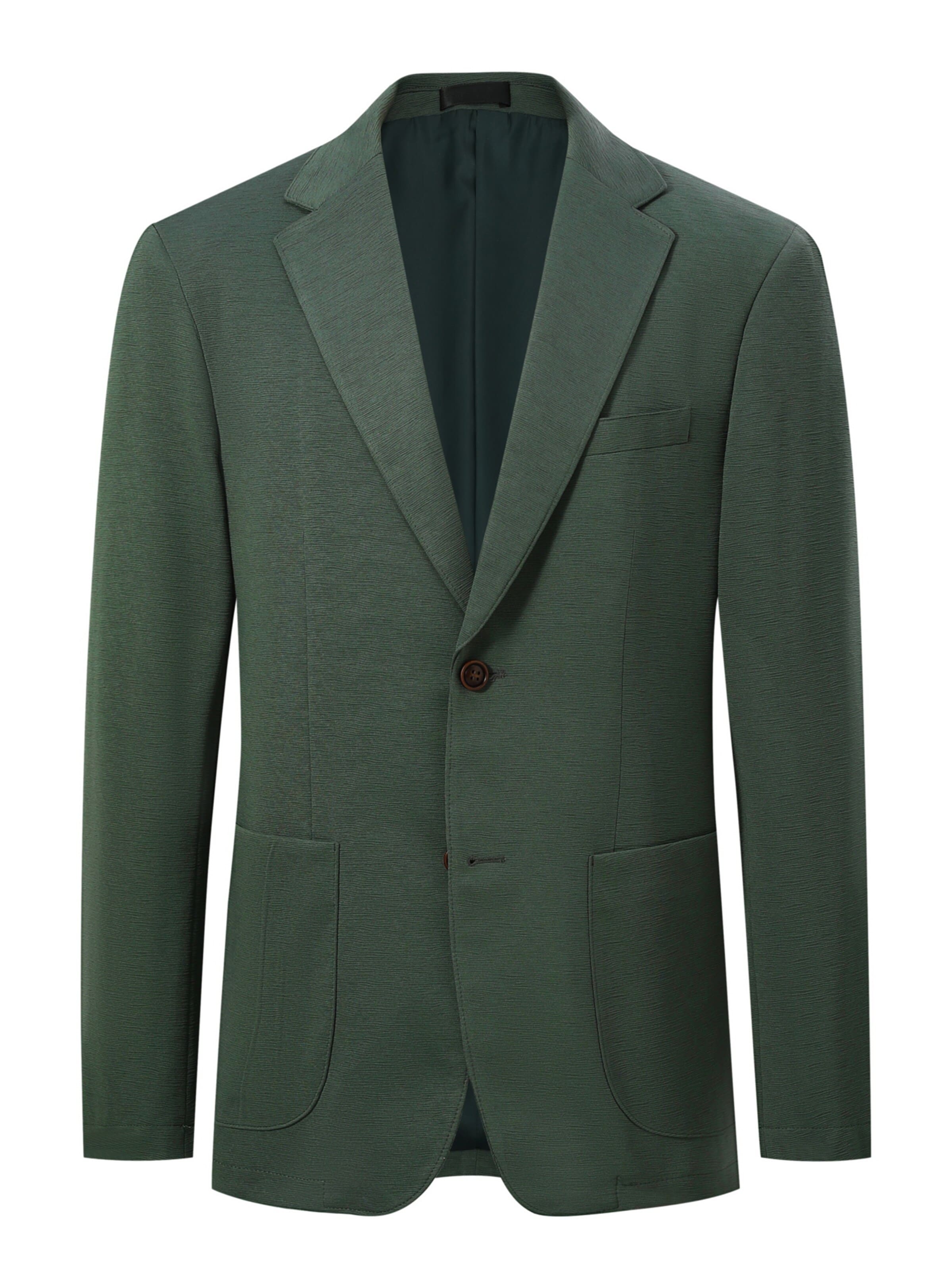 ALLTHEMEN Suit Jacket 'Welle' in Green: front