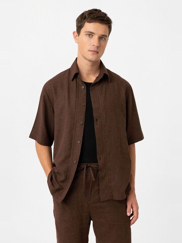 Antioch Regular fit Button Up Shirt 'Keith' in Brown