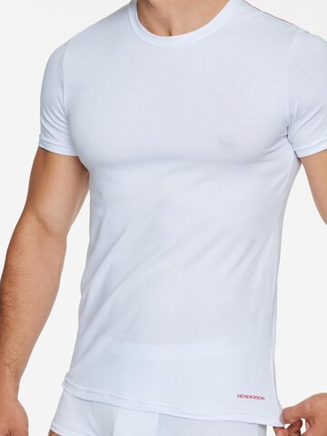 Henderson Shirt 'Elastisches Baumwoll-T-Shirt mit Rundhals, Bosco L' in Wit
