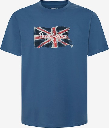 Pepe Jeans - Camiseta 'CLAG' en azul: frente