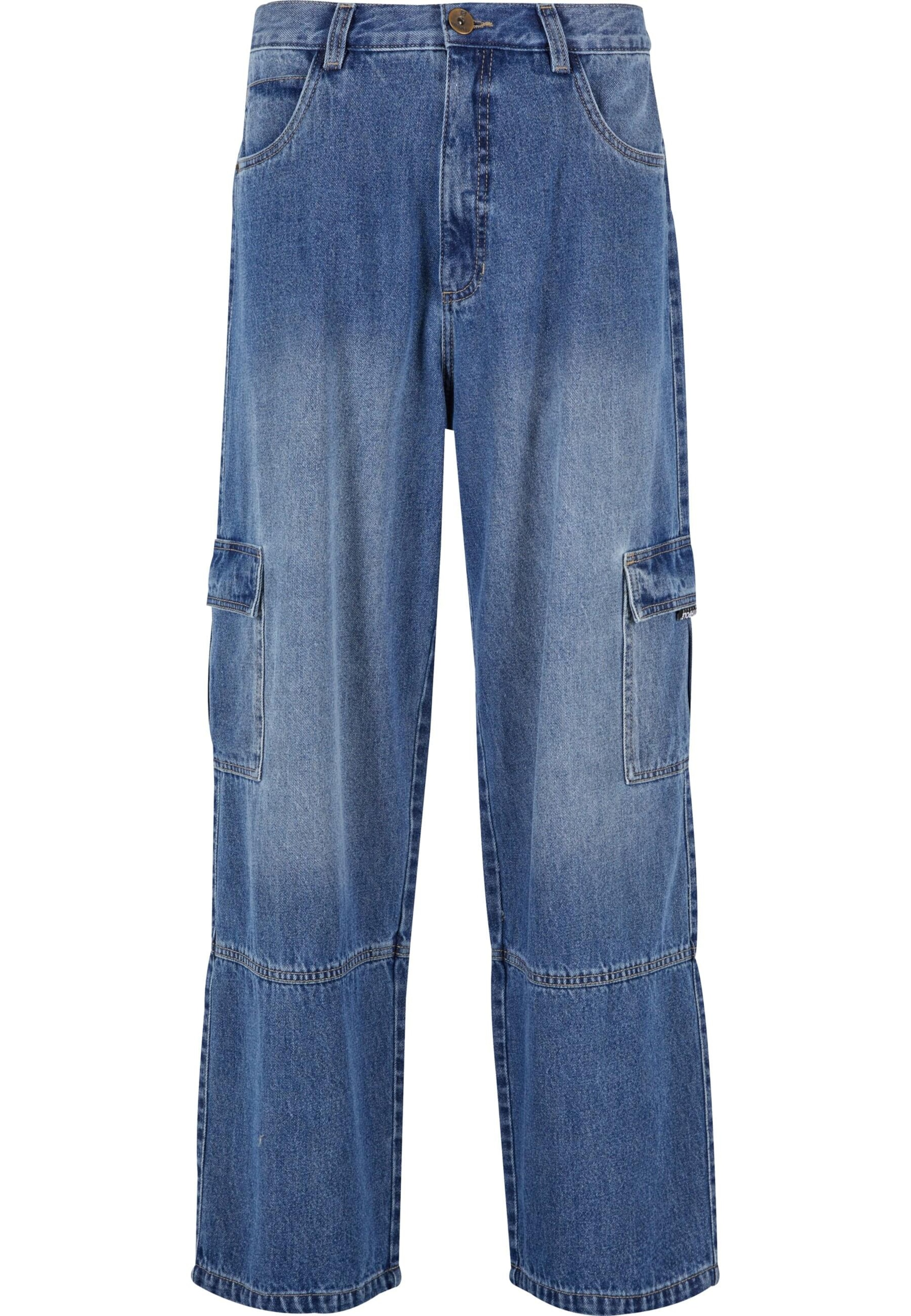 SOUTHPOLE Wide Leg Cargofarkut värissä sininen: etupuoli