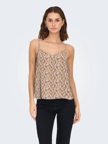 ONLY Top 'ONLNOVA PARIS' in Bruin: voorkant