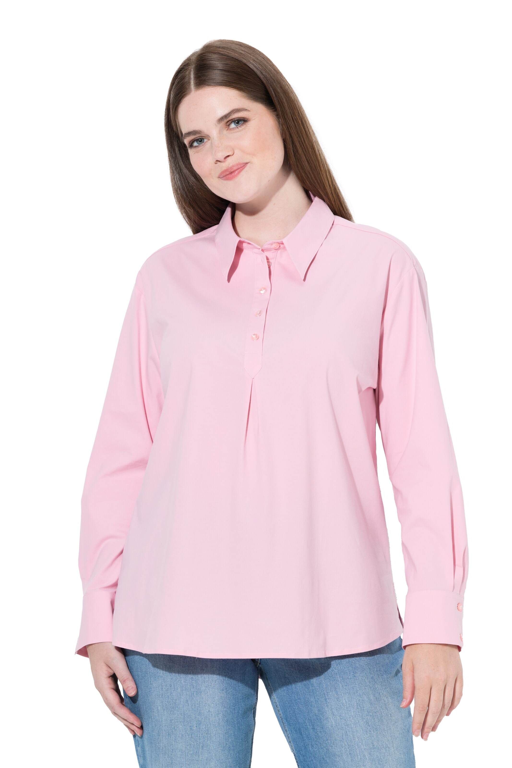 Ulla Popken Blouse in Roze: voorkant
