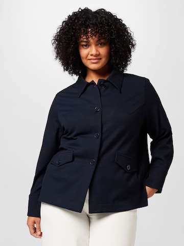 SAMOON Between-season jacket in Blue: front