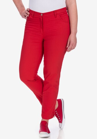 KjBRAND Regular Pants in Red: front