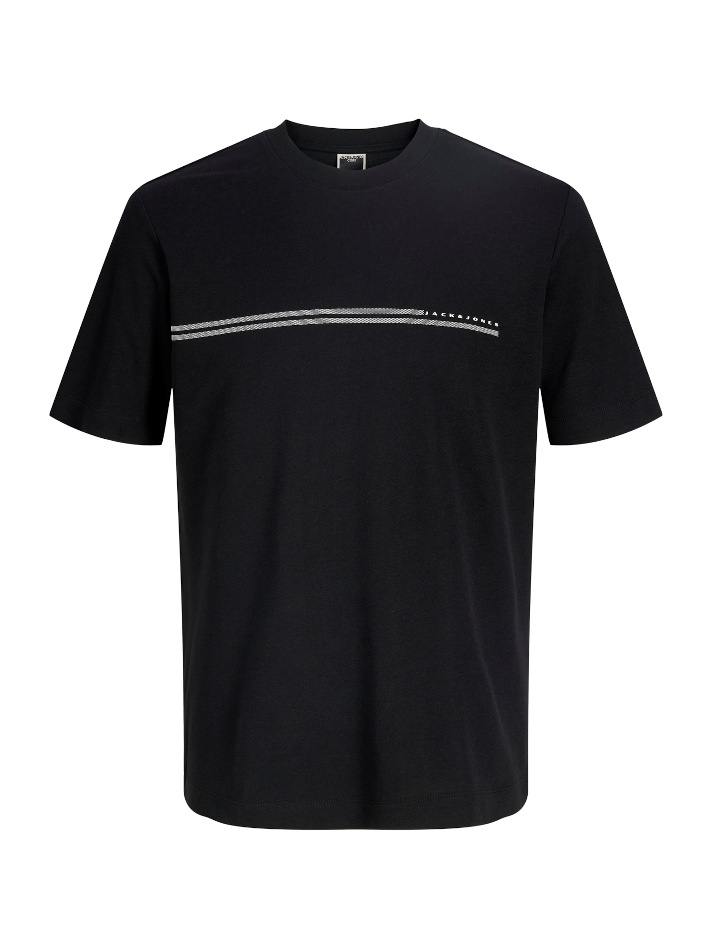 Jack & Jones Plus Μπλουζάκι 'JCOFUSION' σε μαύρο: μπροστά