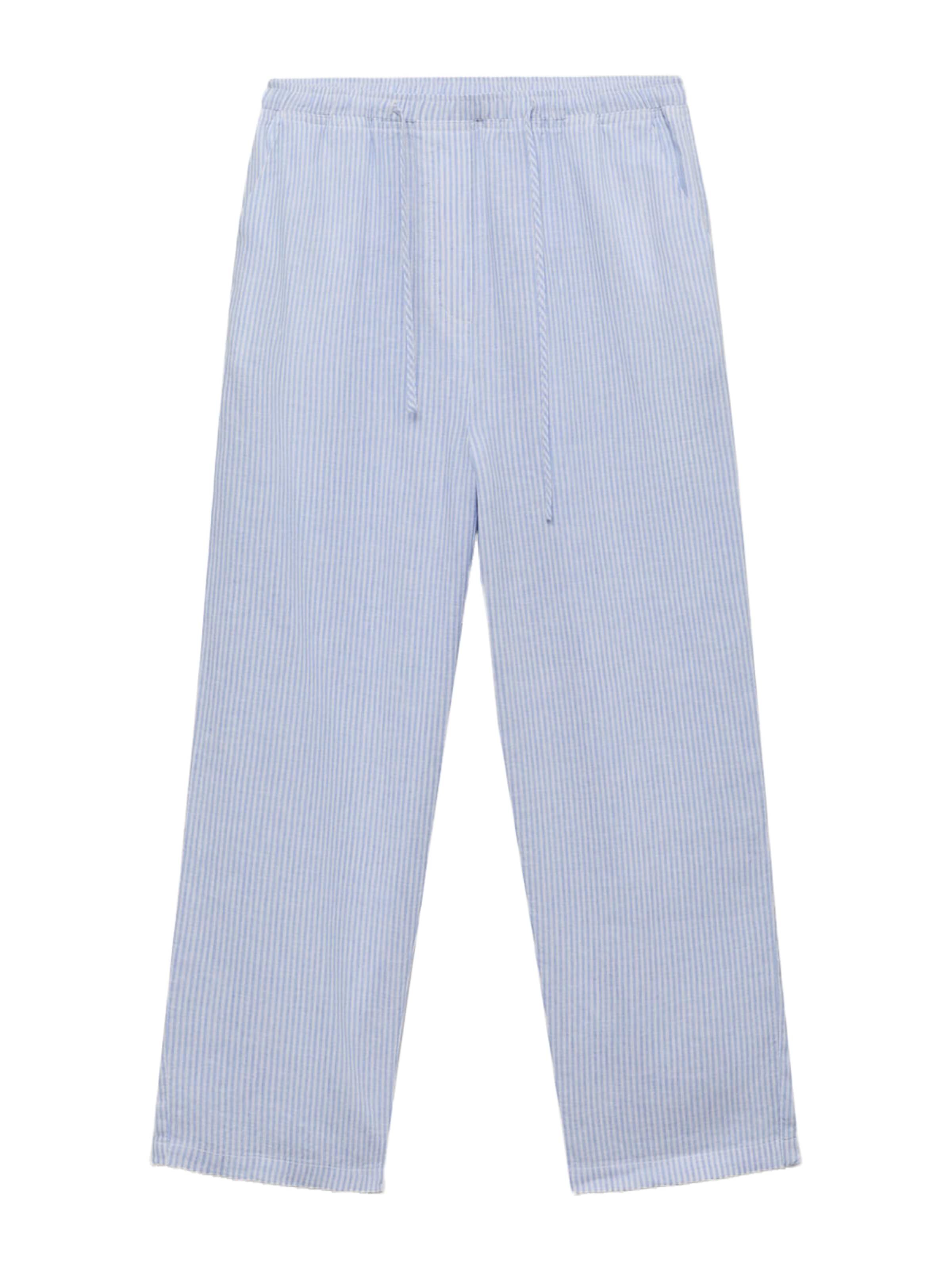 MANGO Voľný strih Nohavice - Modrá: predná strana