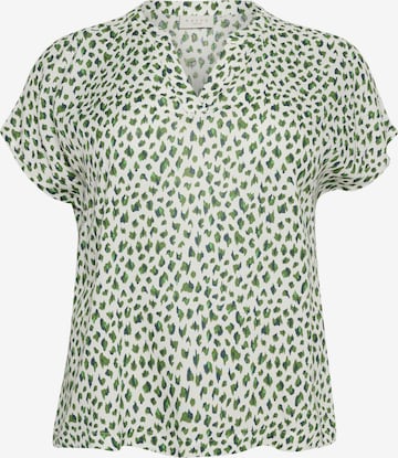 KAFFE CURVE Blouse 'Anny' in Groen: voorkant