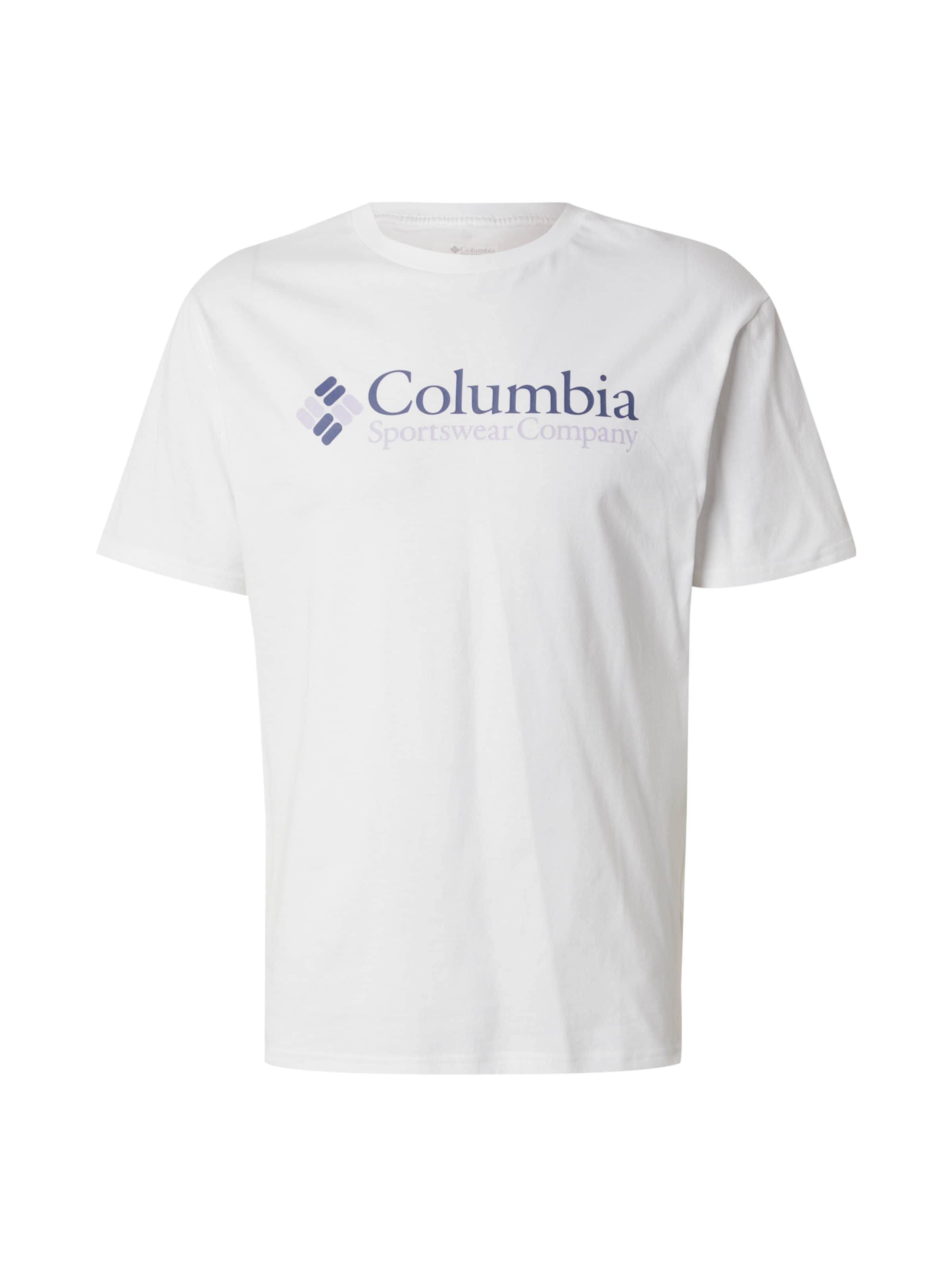 COLUMBIA Regular fit Тениска в бяло: отпред