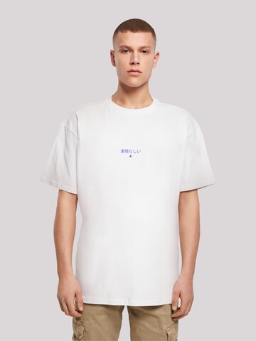 T-Shirt 'Japanese Styles' F4NT4STIC en blanc : devant